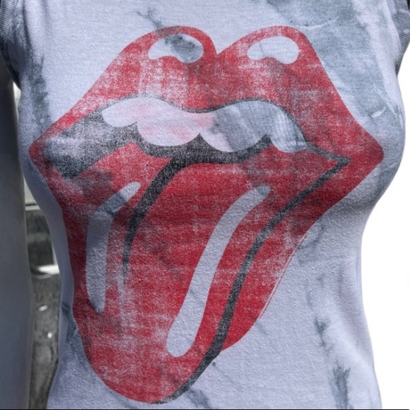 Rolling Stones Graphic Tank Top Hand Dyed Upcycled - Picture 2 of 4